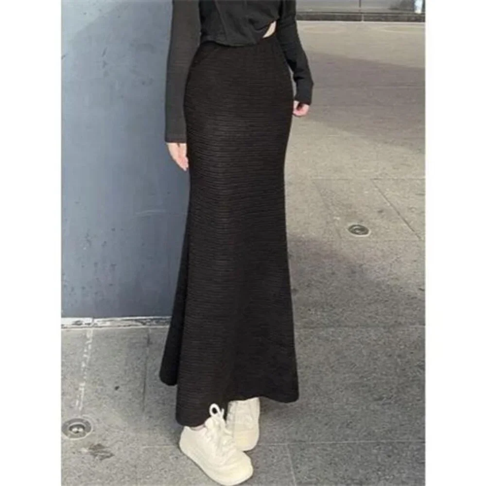 Textured Knit Mermaid Skirt
